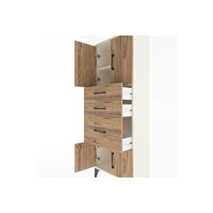 Arges Dolap 2 Raflı 3 Çekmeceli 4 Kapaklı 60x30x163 Aytaşı-çam