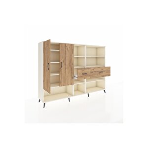 Hyperion Dolap 10 Raflı 2 Çekmeceli 2 Kapaklı 220x44x163 Aytaşı-çam