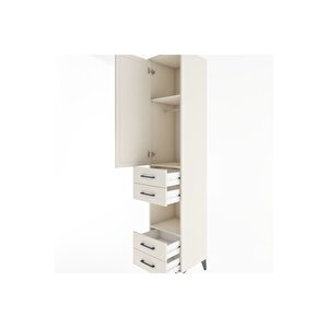 Hyperion Dolap 3 Raflı 4 Çekmeceli Tek Askılı 44x44x221 Aytaşı-aytaşı