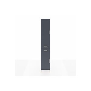 Hyperion Dolap 6 Raflı 2 Çekmeceli 2 Kapaklı 44x44x243 Antrasit-antrasit