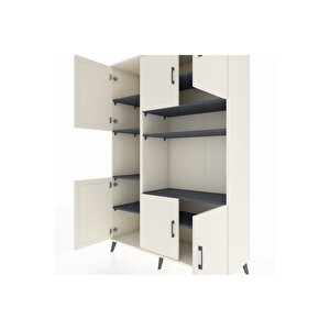 Hyperion Dolap 9 Raflı 6 Kapaklı 132x44x195 Aytaşı-aytaşı/antrasit