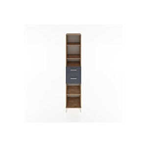 Hyperion Dolap 4 Raflı 2 Çekmeceli 44x44x221 Çam-antrasit