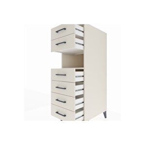 Kronos Dolap Tek Raflı 6 Çekmeceli 44x59x134 Aytaşı-aytaşı