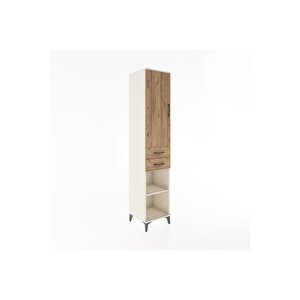 Hyperion Dolap 4 Raflı 2 Çekmeceli Tek Kapaklı 44x44x221 Aytaşı-çam