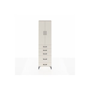 Arges Dolap 3 Raflı 5 Çekmeceli 2 Kapaklı 60x30x221 Aytaşı-aytaşı