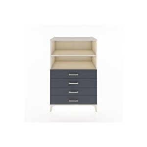 Hyperion Dolap 2 Raflı 4 Çekmeceli 88x44x134 Aytaşı-antrasit