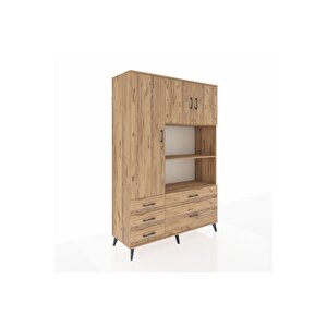 Hyperion Gardrop 7 Raflı 5 Çekmeceli 3 Kapaklı 132x44x195 Çam-çam