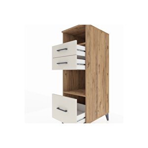 Kronos Dolap 2 Raflı 3 Çekmeceli 44x59x134 Çam-aytaşı