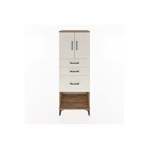 Hyperion Dolap 2 Raflı 3 Çekmeceli 2 Kapaklı 60x44x163 Çam-aytaşı