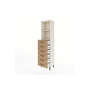 Arges Dolap 2 Raflı 6 Çekmeceli 44x30x182 Aytaşı-çam