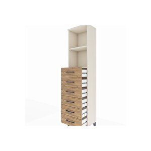 Arges Dolap 2 Raflı 6 Çekmeceli 44x30x182 Aytaşı-çam