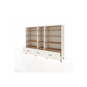 Hyperion Dolap 12 Raflı 3 Çekmeceli  220x44x163 Aytaşı-çam/aytaşı