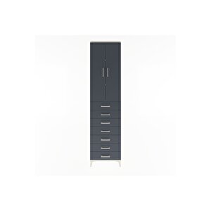 Arges Dolap 3 Raflı 7 Çekmeceli 2 Kapaklı 60x30x243 Aytaşı-antrasit