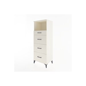 Hyperion Dolap Tek Raflı 4 Çekmeceli 60x44x163 Aytaşı-aytaşı