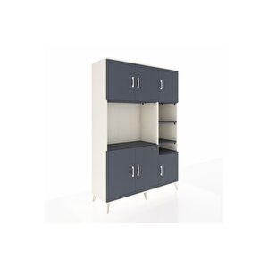 Hyperion Gardrop 10 Raflı 6 Kapaklı 132x44x195 Aytaşı-antrasit