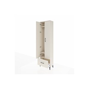Arges Dolap 3 Raflı Tek Çekmeceli Tek Askılı 60x30x221 Aytaşı-aytaşı