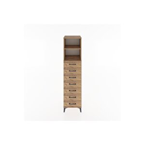 Hyperion Dolap 2 Raflı 7 Çekmeceli 44x44x182 Çam-çam