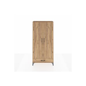 Arges Dolap 5 Raflı Tek Çekmeceli 2 Kapaklı 88x30x182 Çam-çam