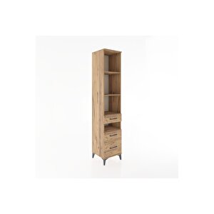 Hyperion Dolap 4 Raflı 3 Çekmeceli 44x44x221 Çam-çam