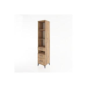 Hyperion Dolap 4 Raflı 3 Çekmeceli 44x44x221 Çam-çam