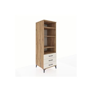 Kronos Dolap 4 Raflı 3 Çekmeceli 60x59x182 Çam-aytaşı