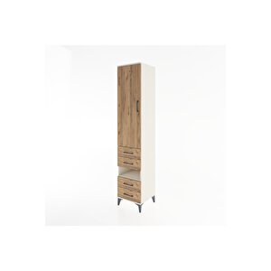 Hyperion Dolap 4 Raflı 4 Çekmeceli Tek Kapaklı 44x44x221 Aytaşı-çam