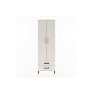 Hyperion Dolap Tek Raflı 2 Çekmeceli Tek Askılı 60x44x182 Aytaşı-aytaşı