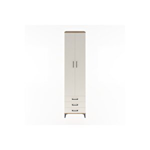 Hyperion Dolap 5 Raflı 3 Çekmeceli 2 Kapaklı 60x44x243 Çam-aytaşı