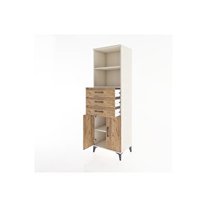 Hyperion Dolap 3 Raflı 3 Çekmeceli 2 Kapaklı 60x44x195 Aytaşı-çam
