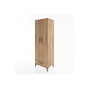 Hyperion Dolap 2 Raflı Tek Çekmeceli Tek Askılı 60x44x182 Çam-çam