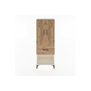 Arges Dolap 3 Raflı Tek Çekmeceli 2 Kapaklı 60x30x163 Aytaşı-çam