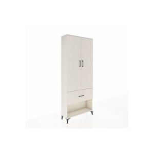 Arges Dolap 3 Raflı Tek Çekmeceli 2 Kapaklı 88x30x221 Aytaşı-aytaşı