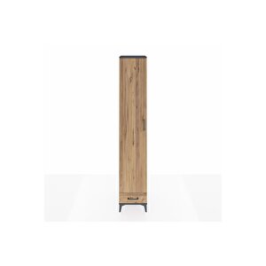 Hyperion Dolap 6 Raflı Tek Çekmeceli Tek Kapaklı 44x44x243 Antrasit-çam