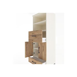 Hyperion Dolap 4 Raflı 2 Çekmeceli 2 Kapaklı 60x44x163 Aytaşı-çam
