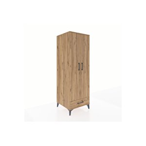 Kronos Dolap 2 Raflı Tek Çekmeceli Tek Askılı 60x59x182 Çam-çam