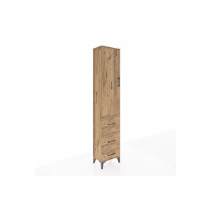 Arges Dolap 2 Raflı 3 Çekmeceli Tek Askılı 44x30x221 Çam-çam