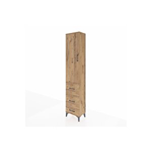 Arges Dolap 2 Raflı 3 Çekmeceli Tek Askılı 44x30x221 Çam-çam