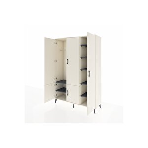 Hyperion Dolap 7 Raflı 5 Kapaklı Tek Askılı 132x44x195 Aytaşı-aytaşı/antrasit