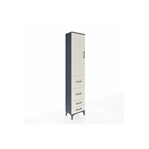 Arges Dolap 2 Raflı 4 Çekmeceli Tek Askılı 44x30x221 Antrasit-aytaşı