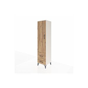 Hyperion Dolap 4 Raflı 2 Çekmeceli Tek Kapaklı 44x44x195 Aytaşı-çam