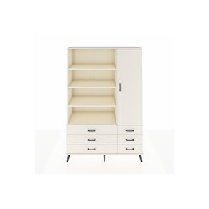 Hyperion Gardrop 8 Raflı 6 Çekmeceli Tek Kapaklı  132x44x195 Aytaşı-aytaşı