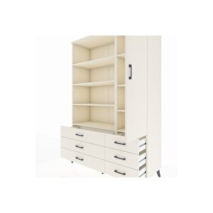 Hyperion Gardrop 8 Raflı 6 Çekmeceli Tek Kapaklı  132x44x195 Aytaşı-aytaşı