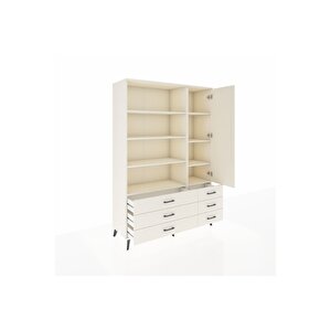 Hyperion Gardrop 8 Raflı 6 Çekmeceli Tek Kapaklı  132x44x195 Aytaşı-aytaşı