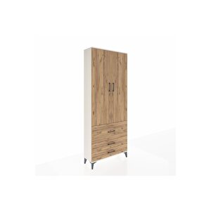 Arges Dolap 2 Raflı 3 Çekmeceli Tek Askılı 88x30x221 Aytaşı-çam