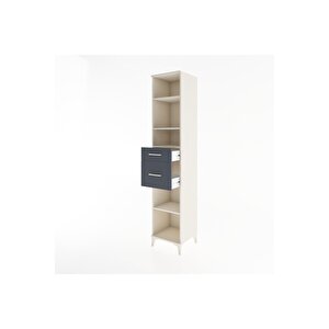 Hyperion Dolap 4 Raflı 2 Çekmeceli 44x44x221 Aytaşı-antrasit