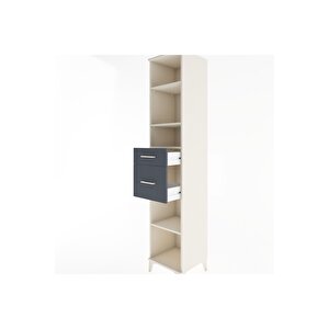 Hyperion Dolap 4 Raflı 2 Çekmeceli 44x44x221 Aytaşı-antrasit