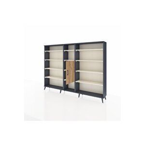 Arges Dolap 12 Raflı Tek Kapaklı  220x30x163 Antrasit-çam/aytaşı