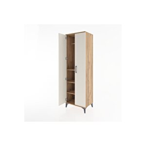 Hyperion Dolap 3 Raflı 2 Kapaklı Tek Askılı 60x44x195 Çam-aytaşı