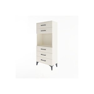 Arges Dolap Tek Raflı 5 Çekmeceli 60x30x134 Aytaşı-aytaşı