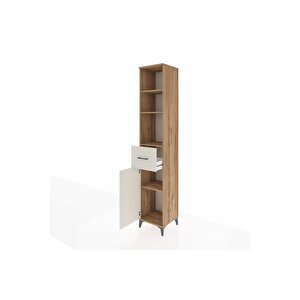 Hyperion Dolap 4 Raflı Tek Çekmeceli Tek Kapaklı 44x44x243 Çam-aytaşı